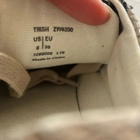 AllSaints Trish Snakeskin Print Platform Sneakers Women’s 8 Beige - Picture 13 of 17